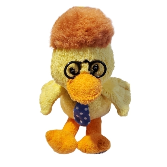Anamorphic Smead 7" advertising Duck plush stuffed animal with glasses & tie - Picture 2 of 6